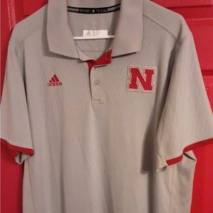 Adidas Nebraska short sleeved collared shirt XL